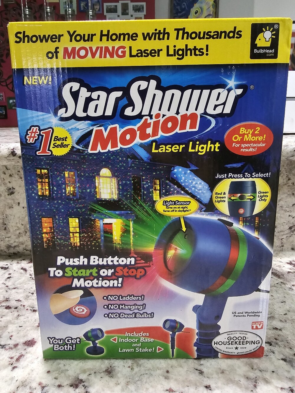Star Shower Motion Laser Lights Projector 10639-6 Brand New